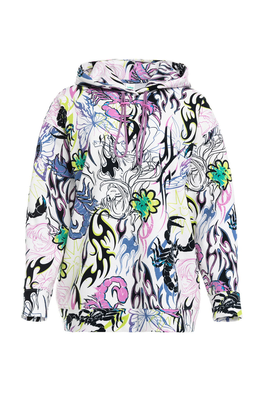 Худи хлопковая утепленная с принтом - цвет мультиколор - 7