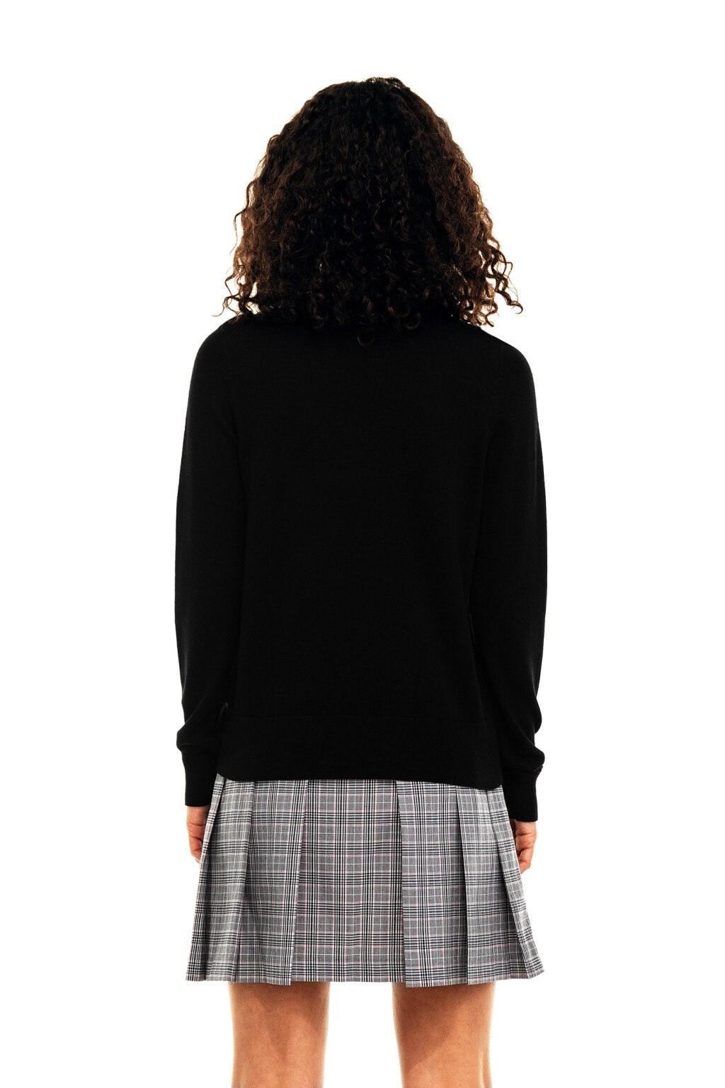 Водолазка трикотажная oversize - цвет черный - 3