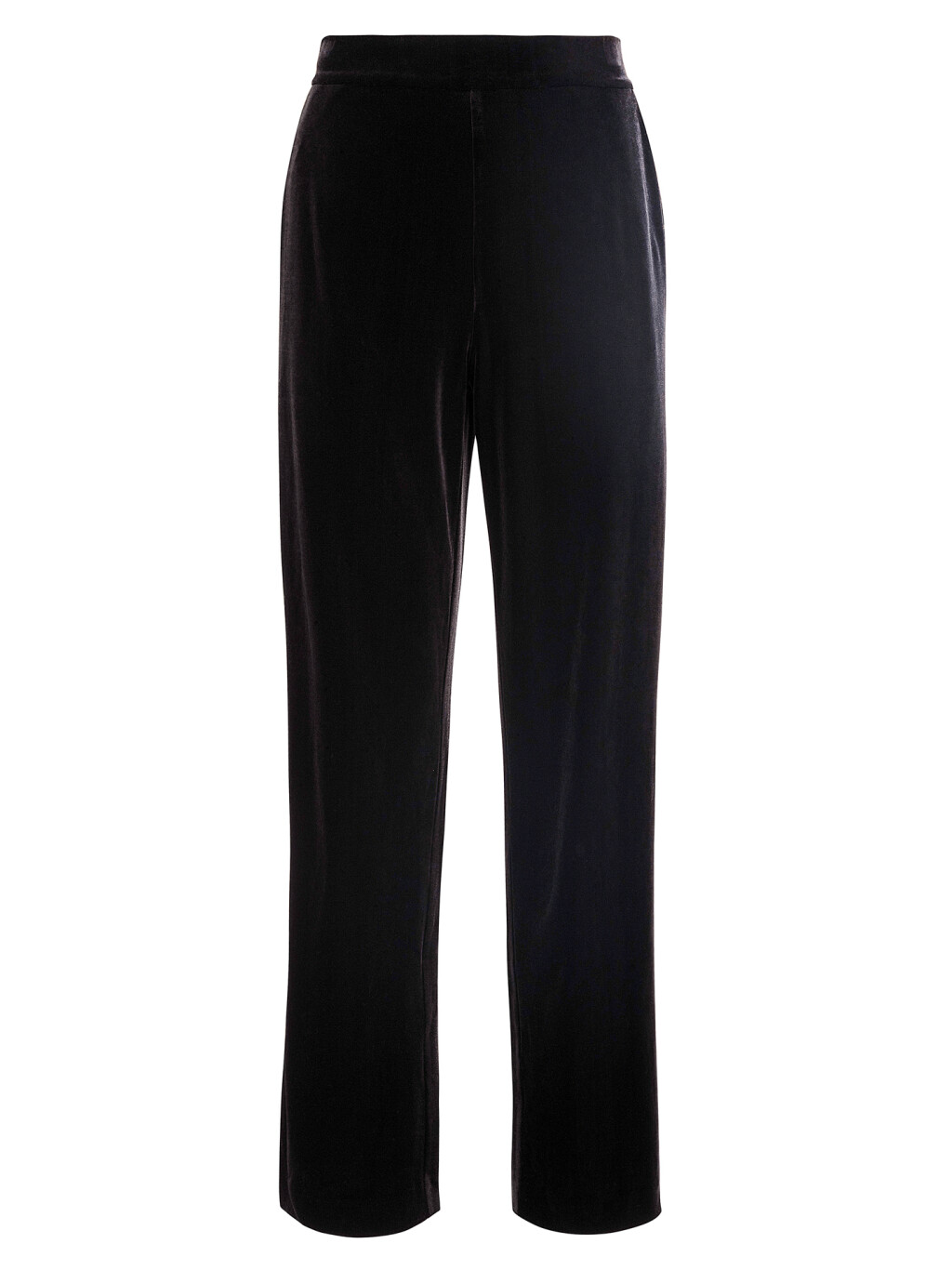 Брюки бархатные на эластичном поясе - цвет черный - 7