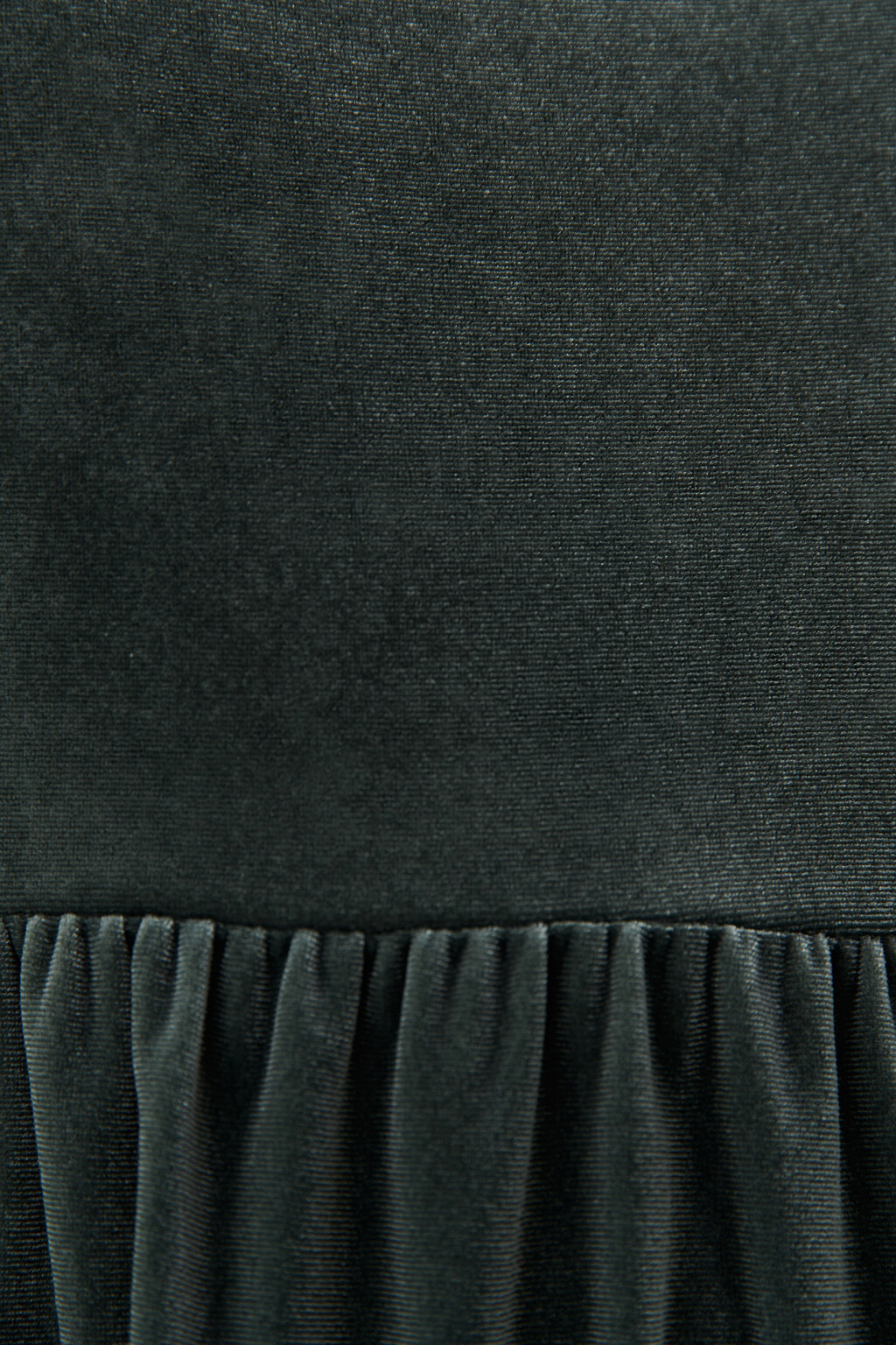 Платье бархатное с рукавами-фонариками - цвет зеленый - 5