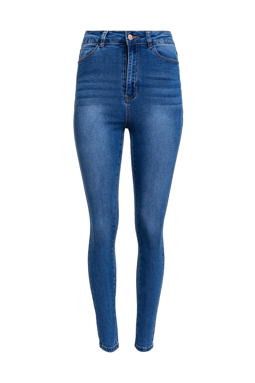 Джинсы skinny с высокой посадкой - цвет голубой - 7