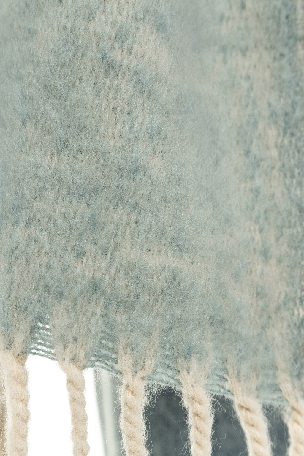 Шарф вязаный в полоску - цвет серый - 2