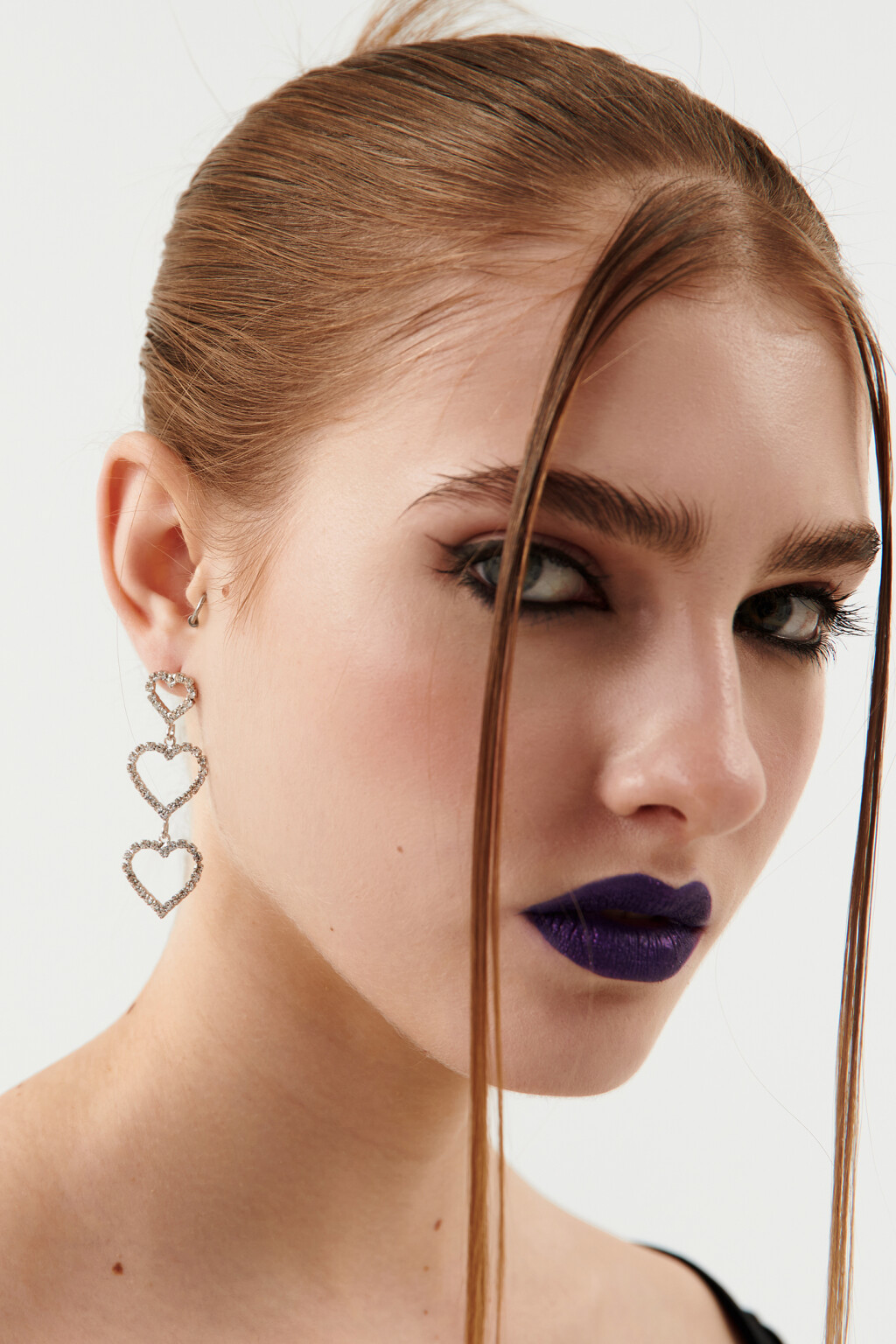 серьги женские - цвет серый - 2