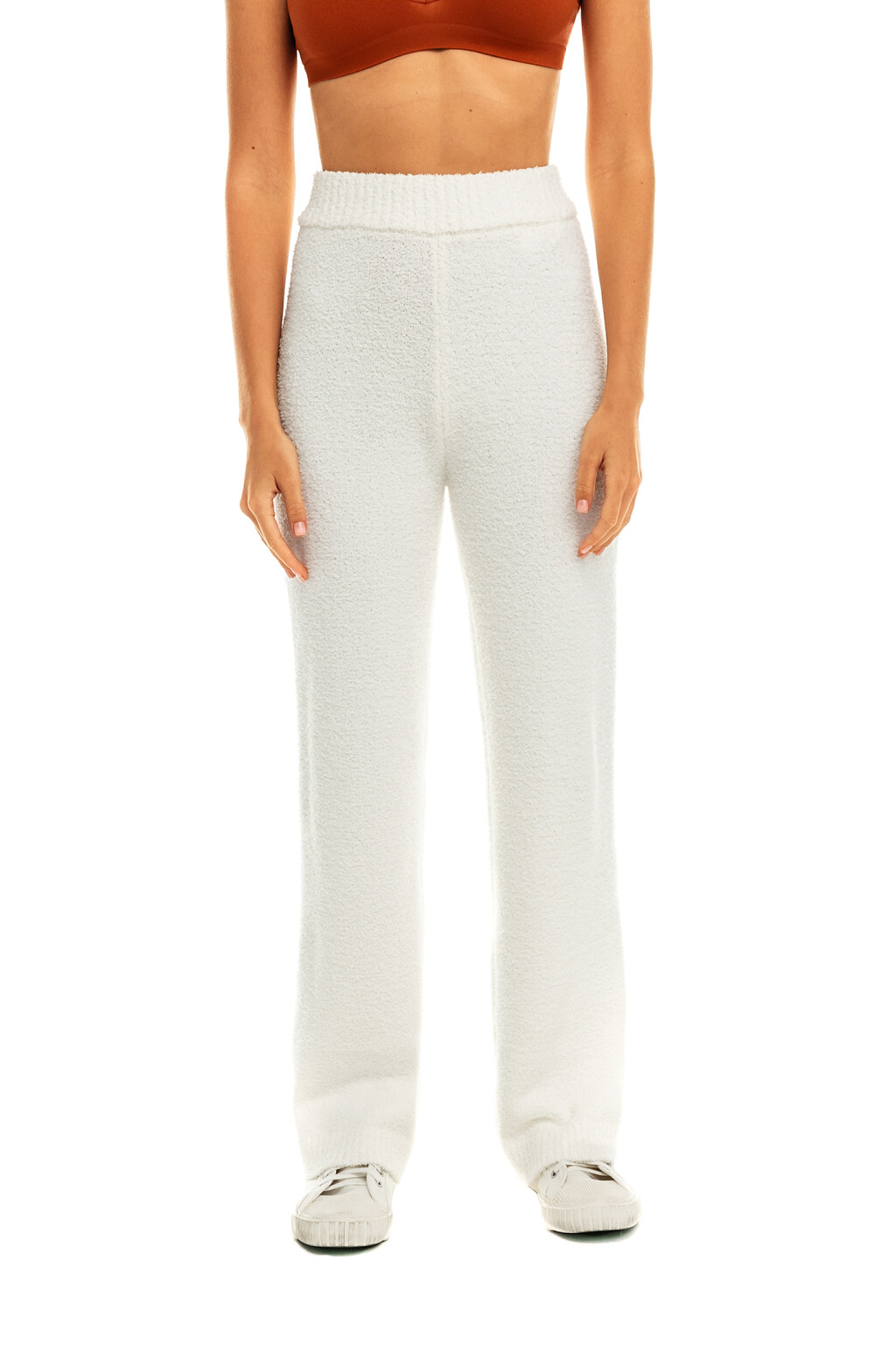 Брюки вязаные домашние - цвет бежевый - 1