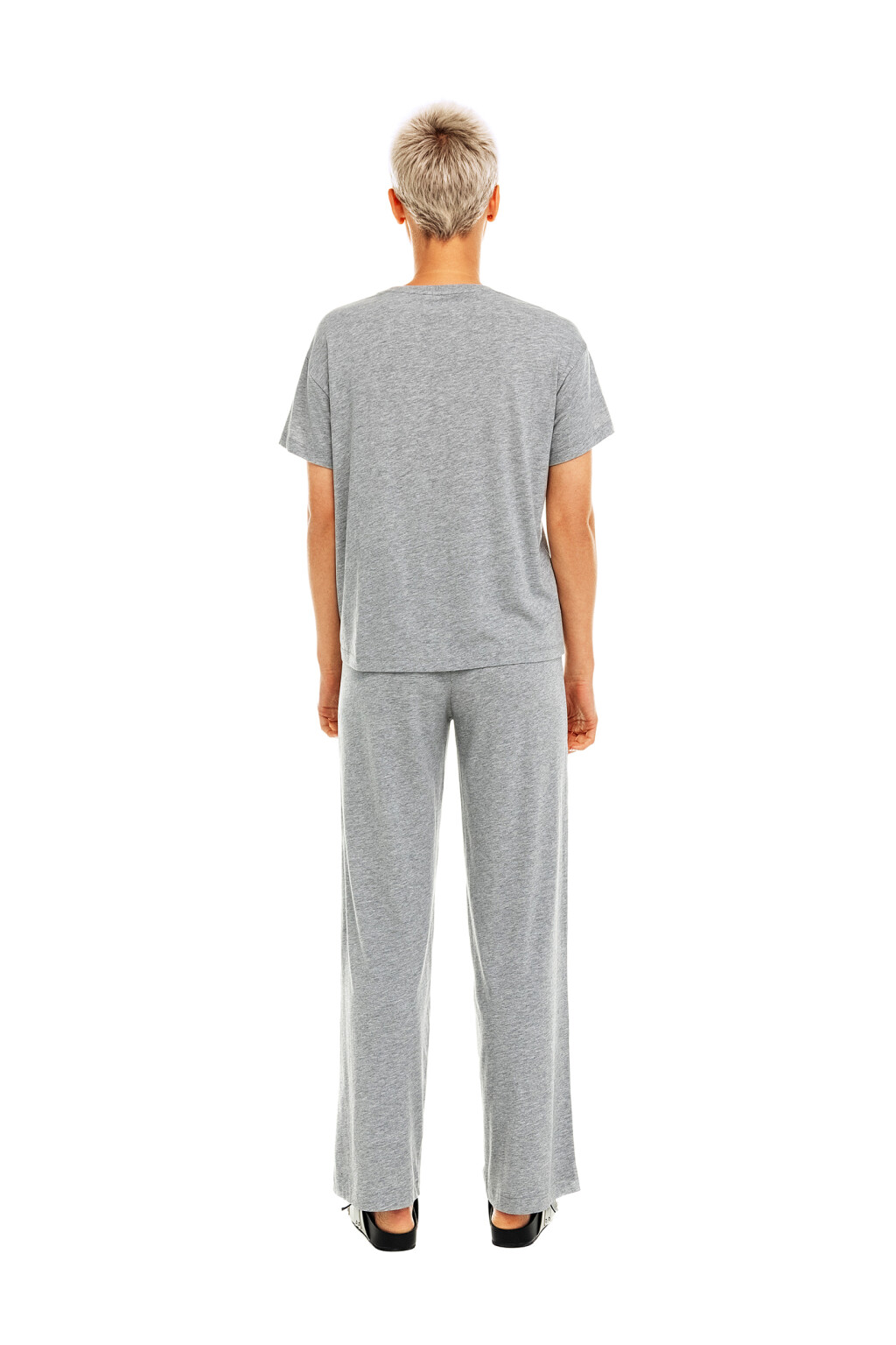 Комплект пижамный из брюк и футболки - цвет серый - 2
