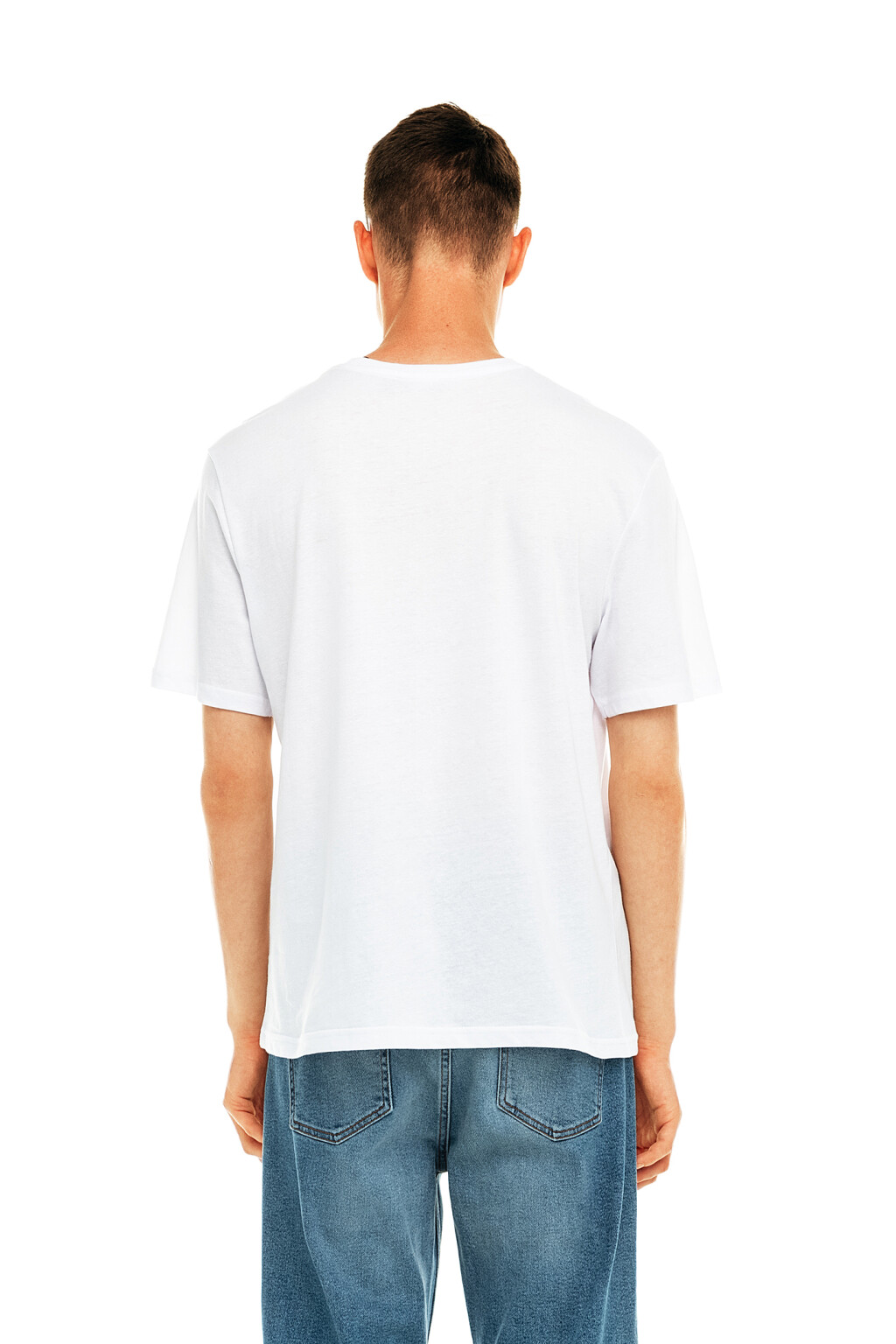 Футболка хлопковая свободного кроя - цвет белый - 2