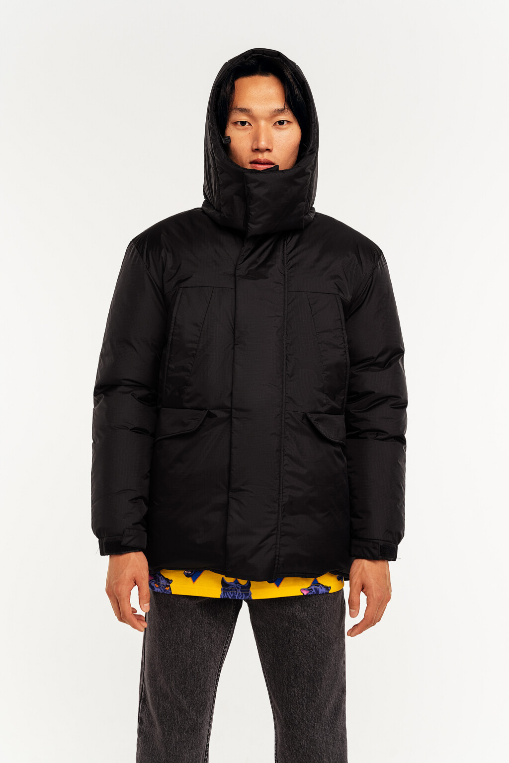 Куртка утепленная с капюшоном - цвет зеленый - 5