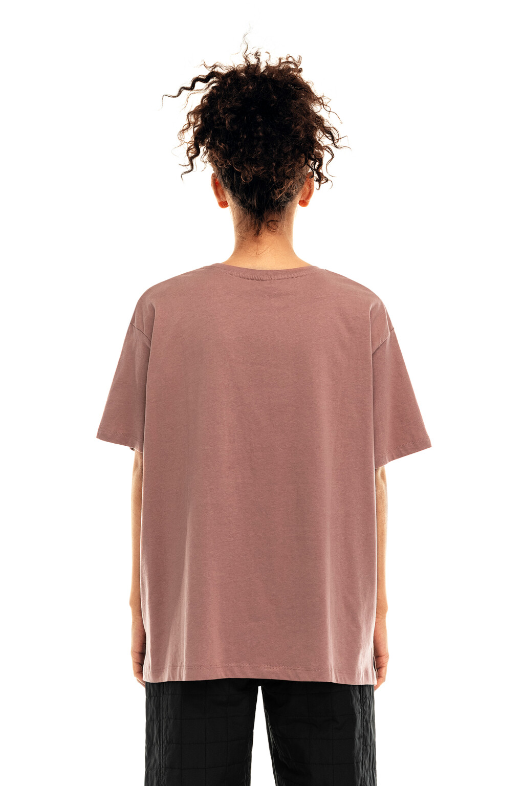 Футболка хлопковая oversize с хоррор-принтом - цвет красный - 1