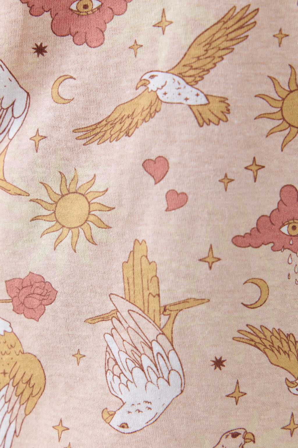 Футболка хлопковая с принтом - цвет бежевый - 5