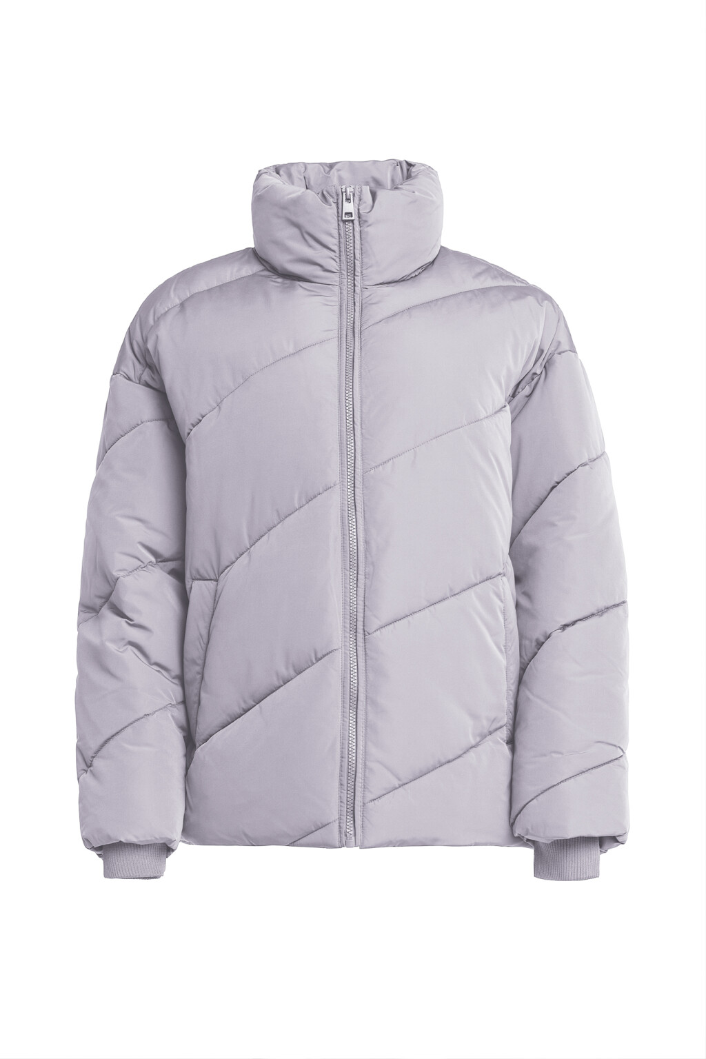 Куртка утепленная стеганая с воротником-стойкой - цвет серый - 8