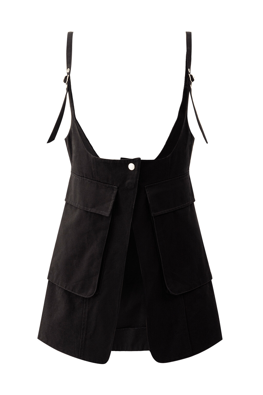 Сарафан хлопковый с низким вырезом на груди - цвет черный - 8