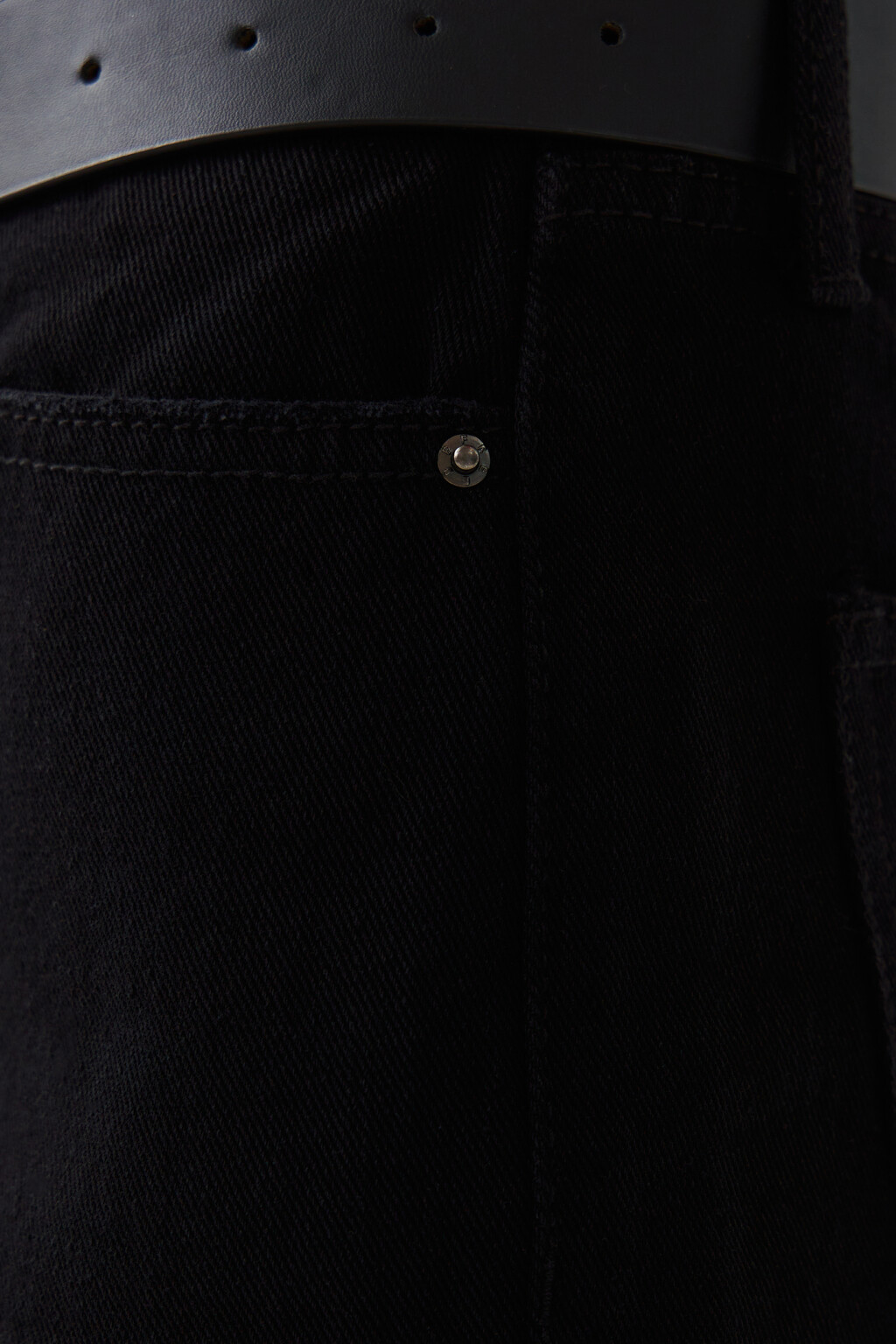 Джинсы mom с ремнем - цвет черный - 6