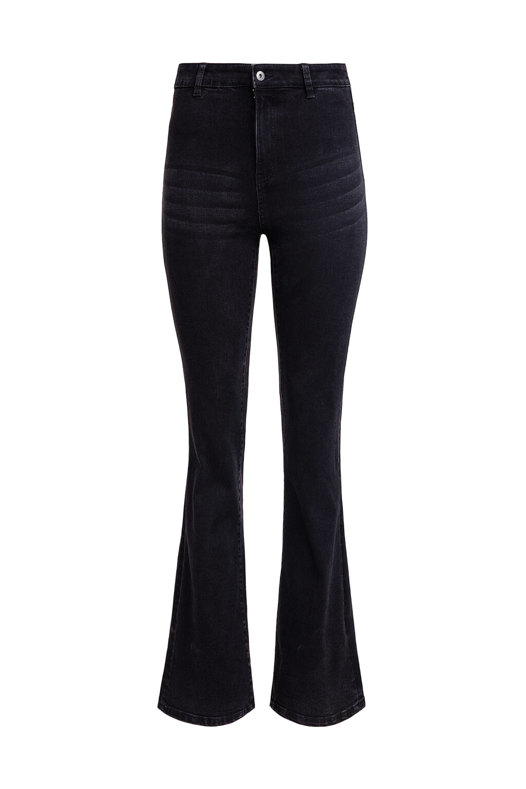 Джинсы клеш с высокой посадкой - цвет черный - 5