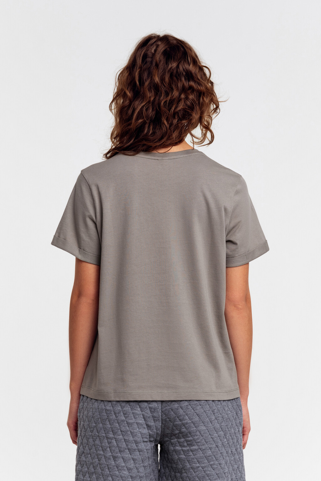 Футболка хлопковая свободного кроя - цвет зеленый - 4