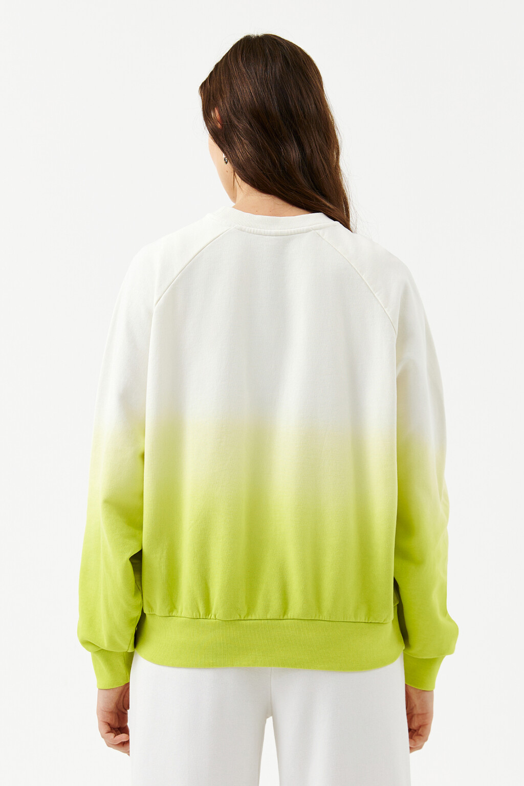 Свитшот градиентный удлиненный - цвет желтый - 2