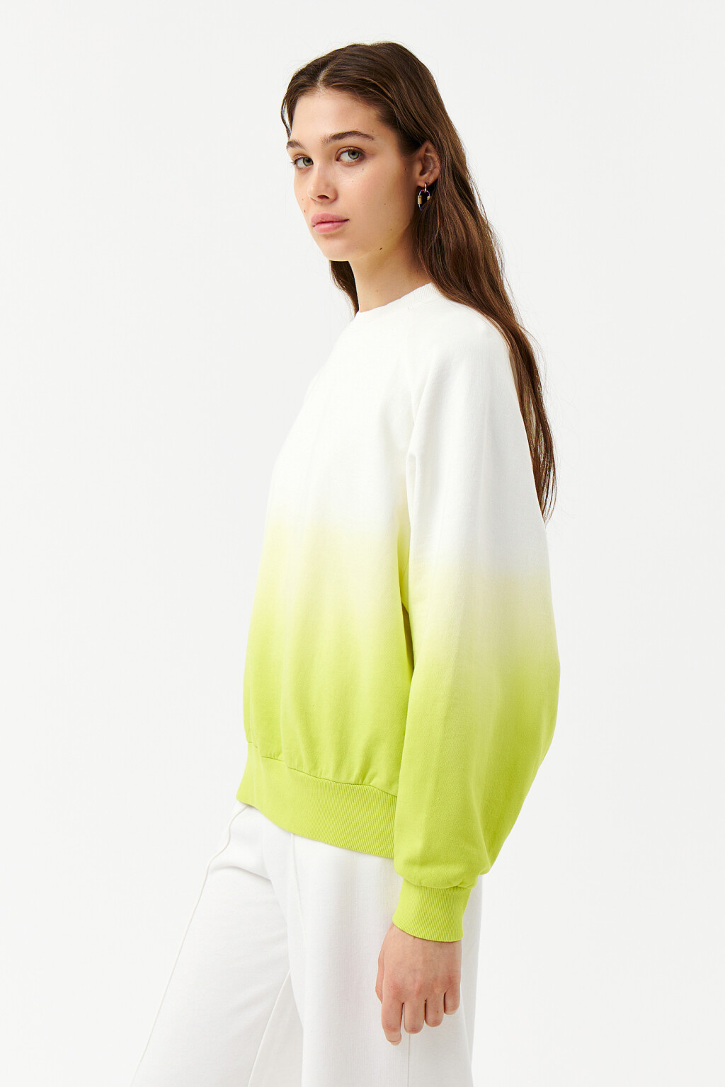 Свитшот градиентный удлиненный - цвет желтый - 3