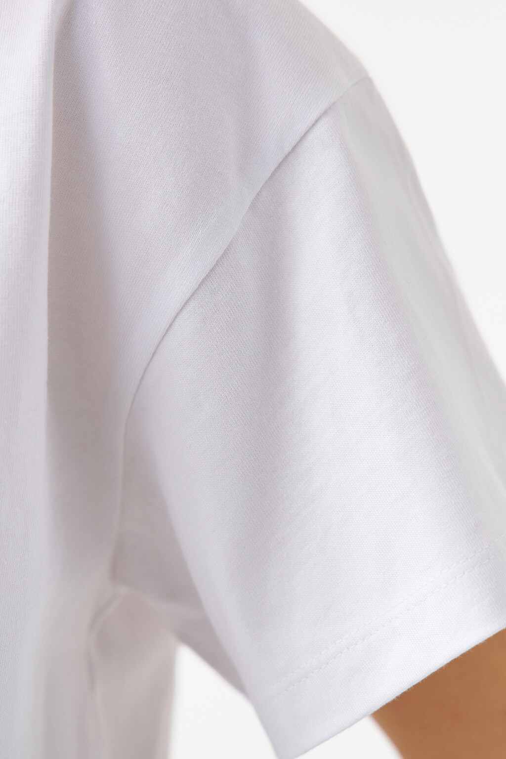 Футболка хлопковая oversize - цвет белый - 5