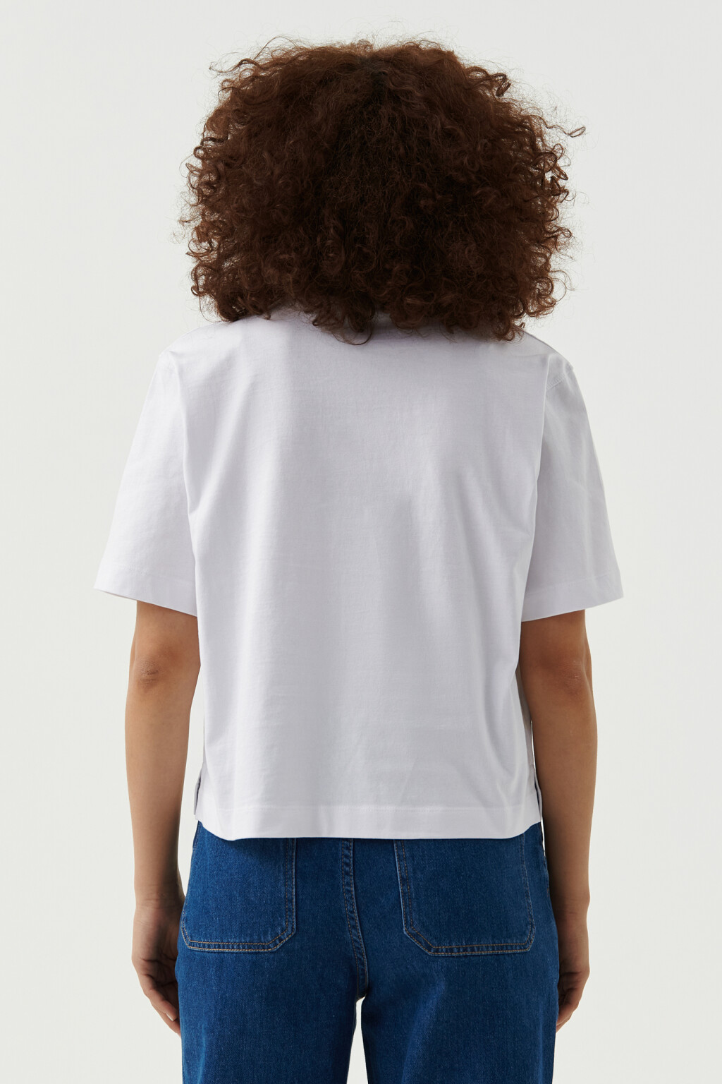 Футболка хлопковая oversize - цвет белый - 2