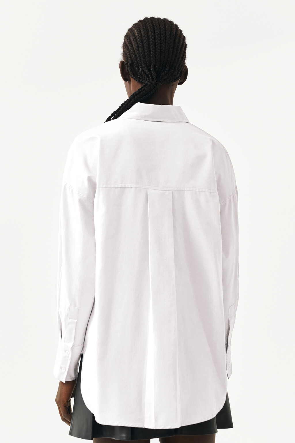 Рубашка классическая oversize - цвет белый - 2