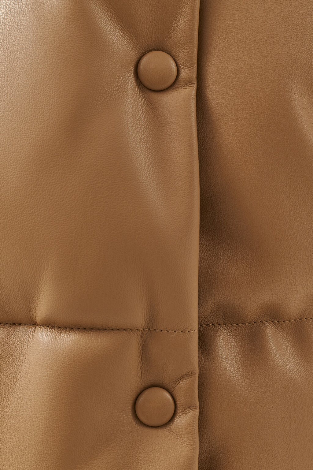 Куртка из искусственной кожи стеганая - цвет бежевый - 5