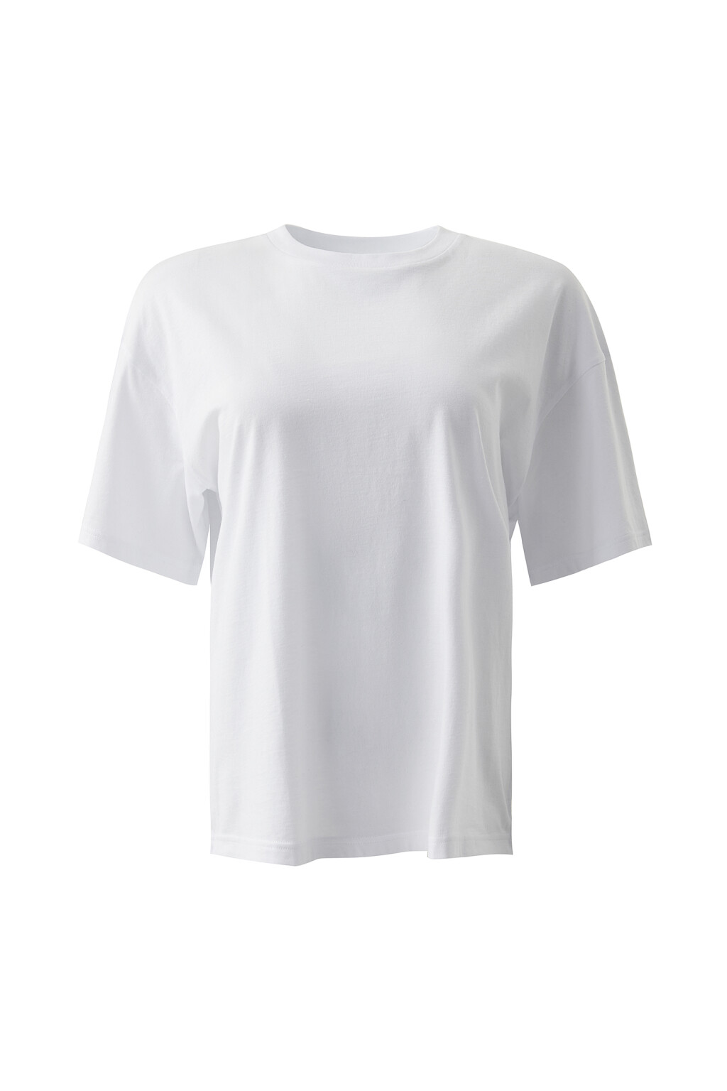 Футболка хлопковая oversize - цвет белый - 1