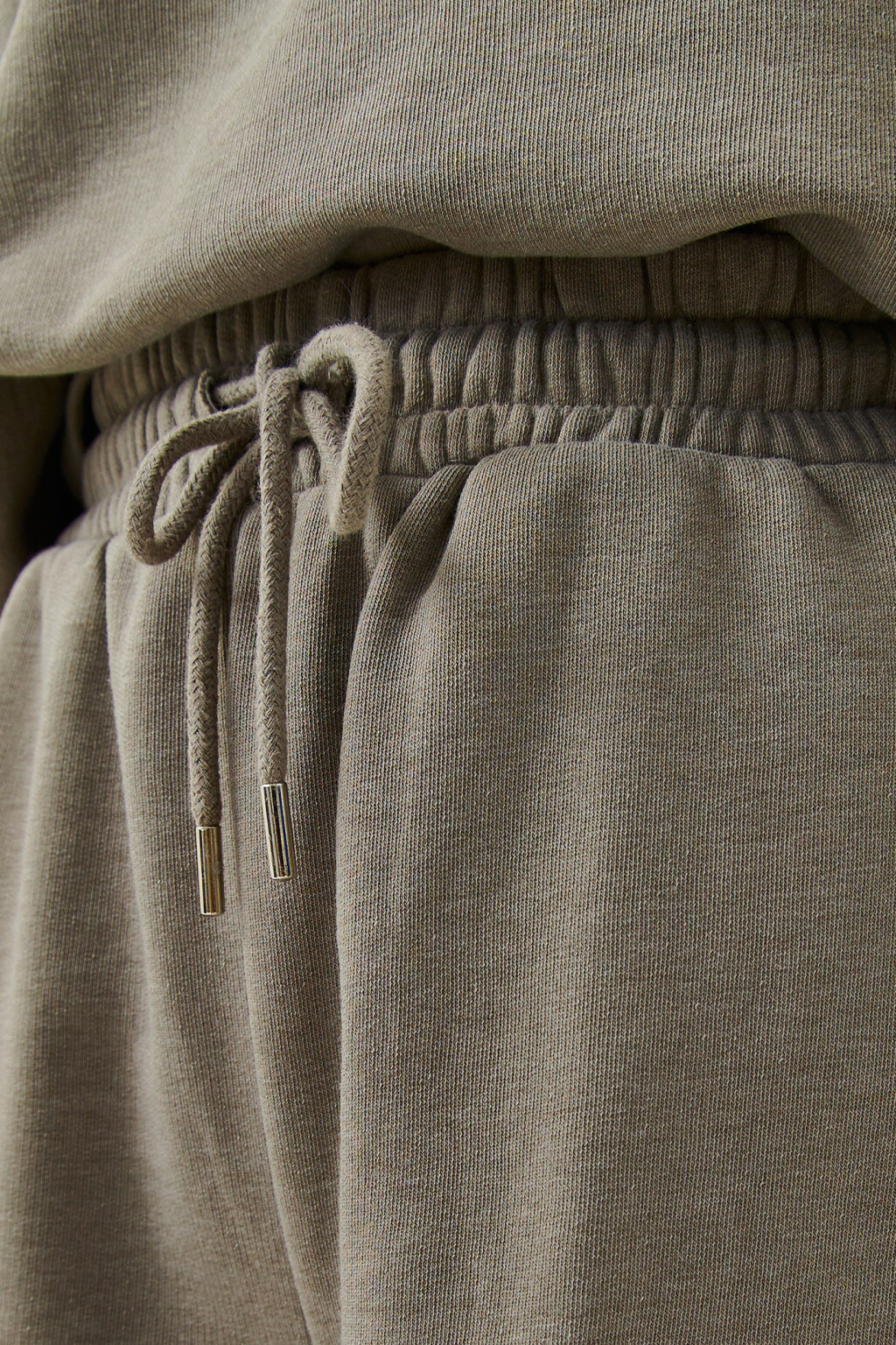 Шорты хлопковые с высокой посадкой - цвет зеленый - 5