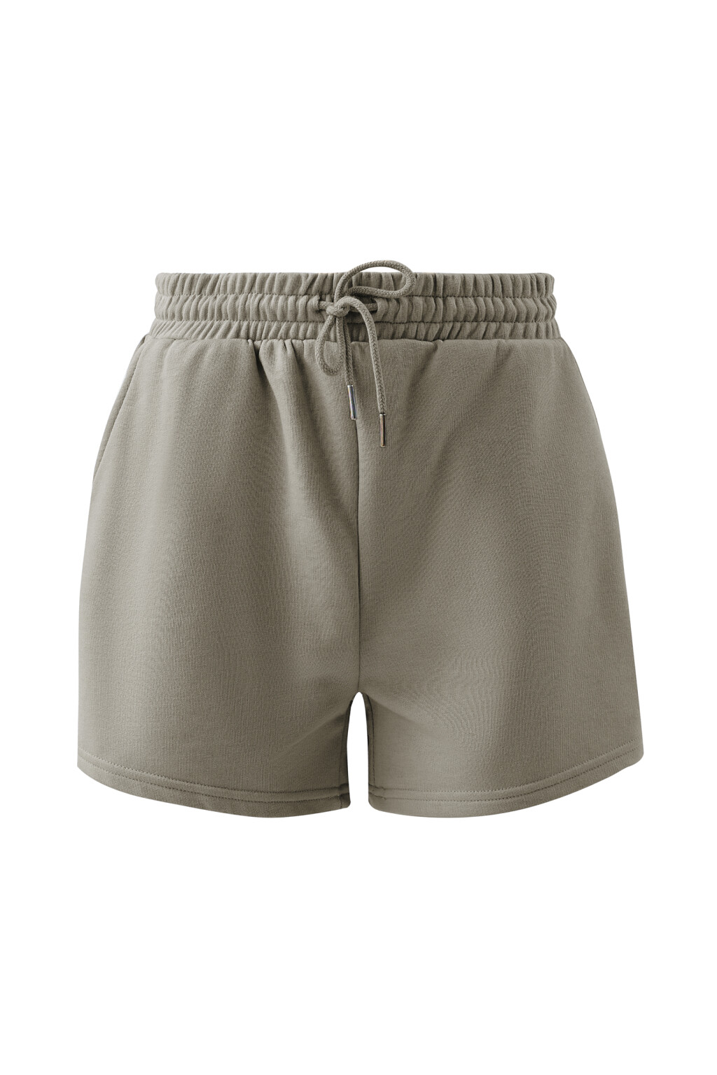 Шорты хлопковые с высокой посадкой - цвет зеленый - 8