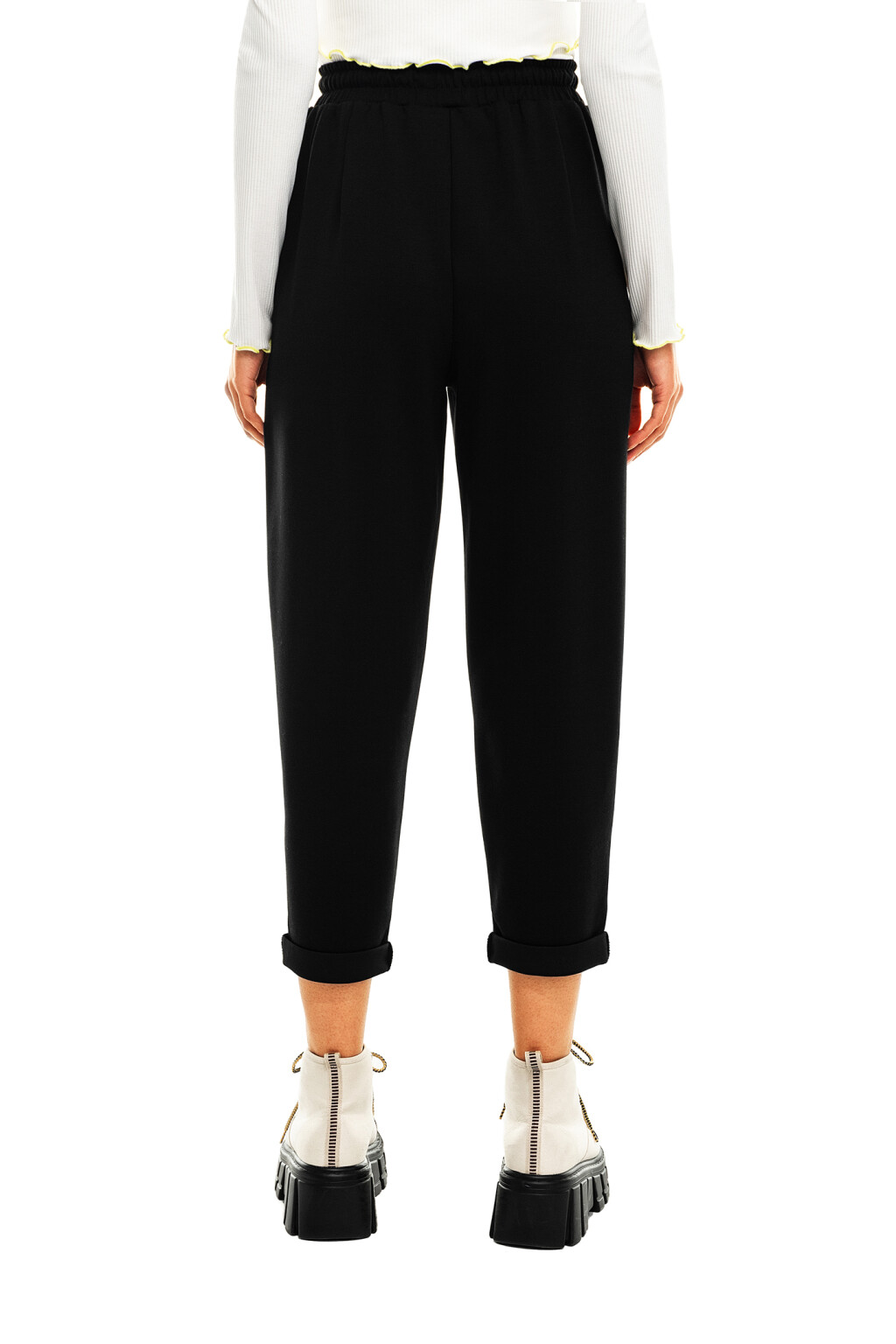 Брюки-джоггеры со средней посадкой - цвет черный - 2