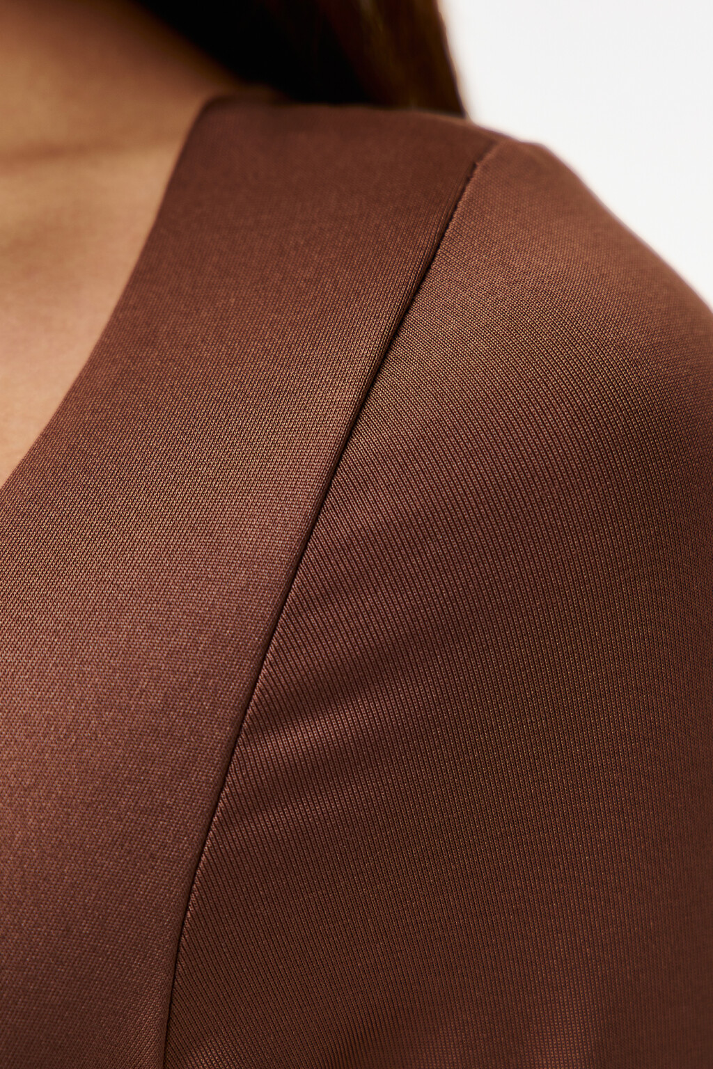 Блузка-боди с коротким рукавом - цвет бежевый - 5