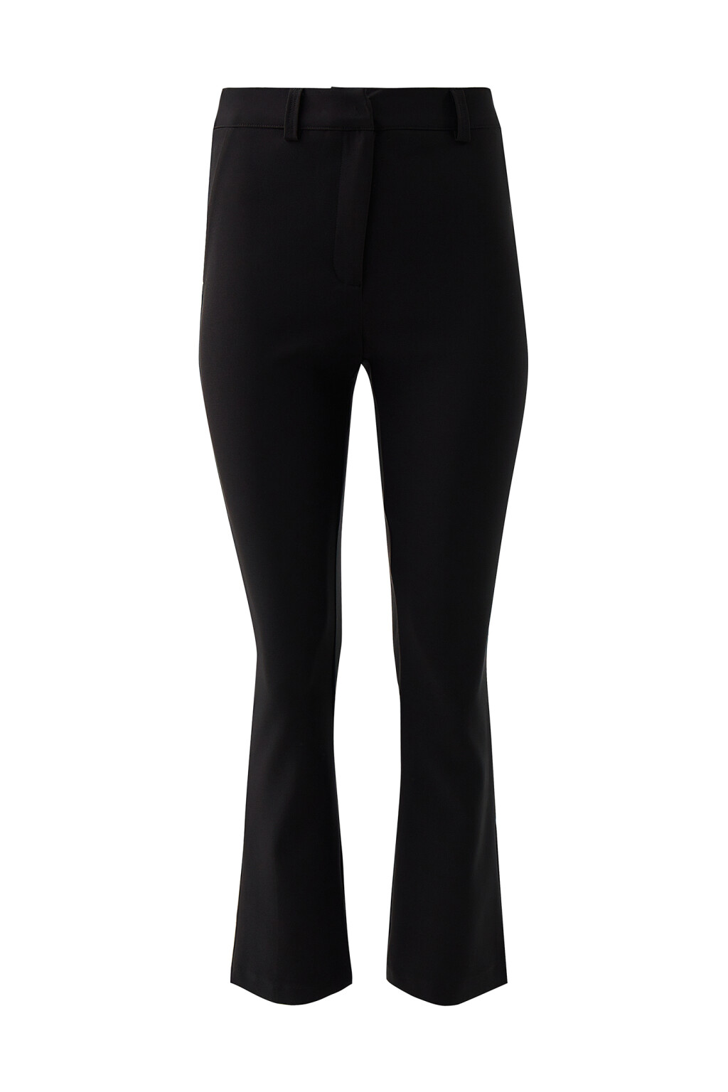 Брюки клеш укороченные - цвет черный - 7