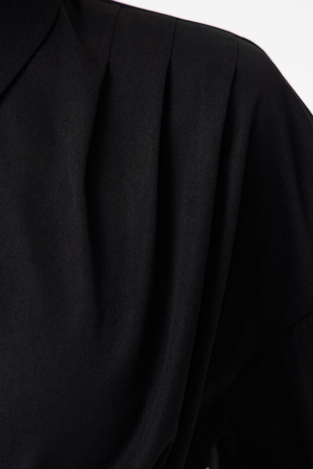 Платье-рубашка с эластичной талией - цвет черный - 5
