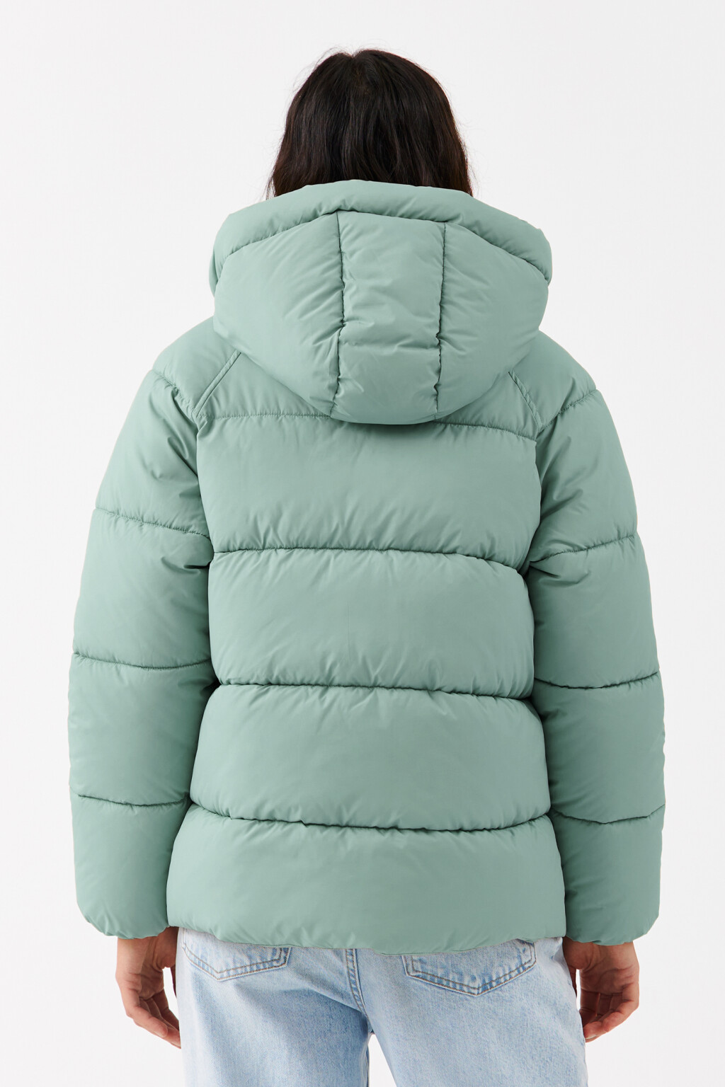 Куртка стеганая с капюшоном - цвет мятный - 3