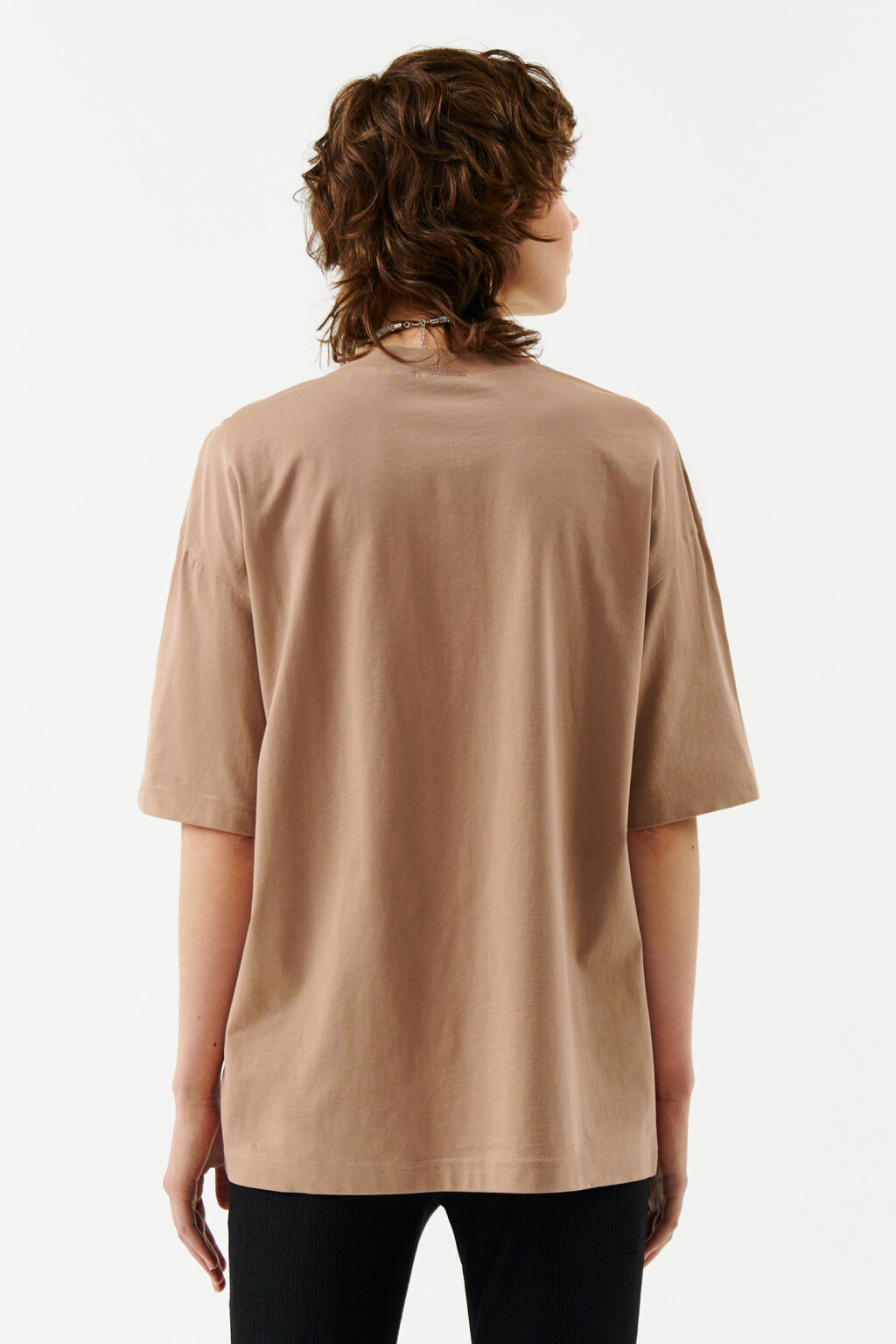 Футболка oversize с принтом том и джерри - цвет бежевый - 2