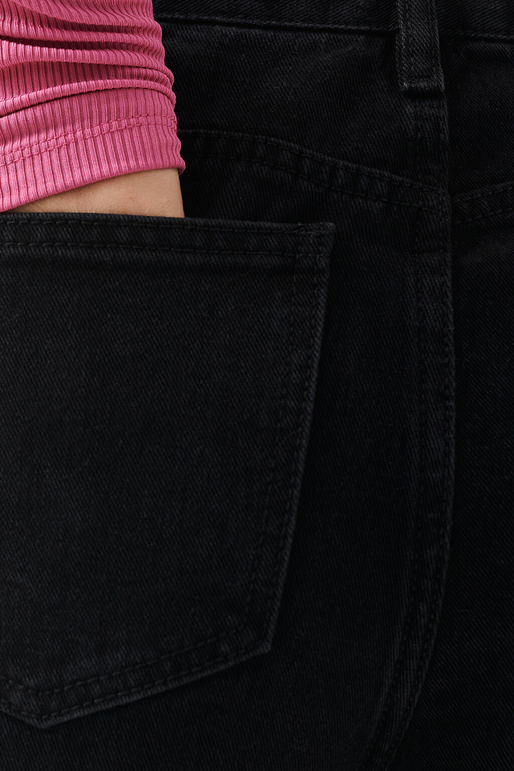 Джинсы straight с бабочками из страз - цвет черный - 6