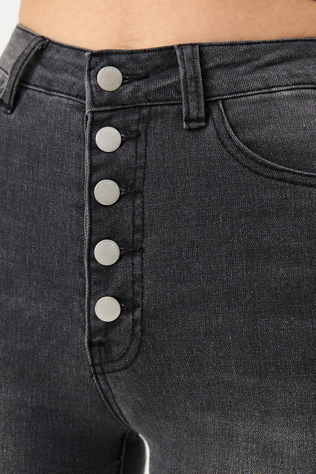 Джинсы skinny с высокой посадкой - цвет серый - 5