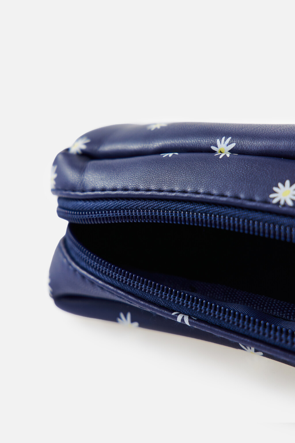 Пенал из искусственной кожи с принтом - цвет синий - 3