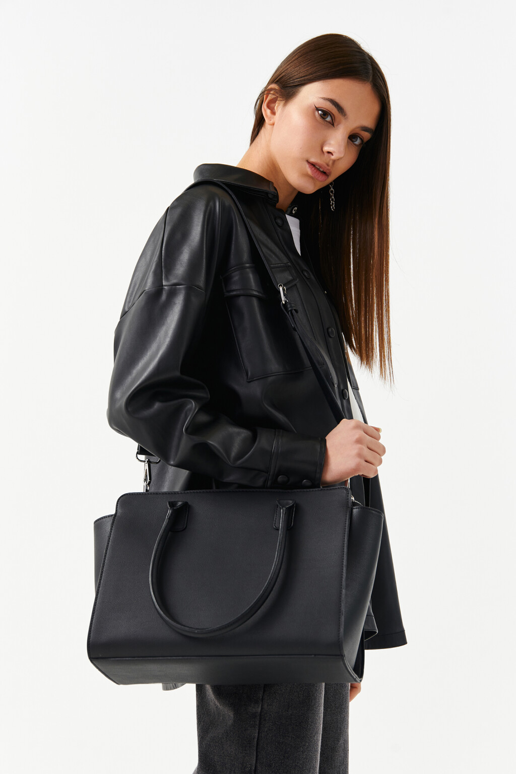 сумка женская - цвет черный - 2