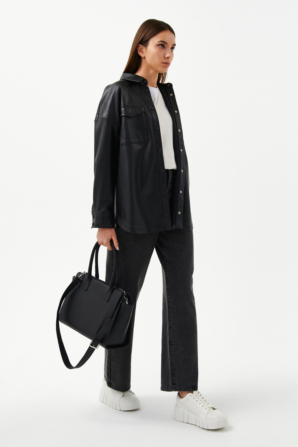 сумка женская - цвет черный - 3