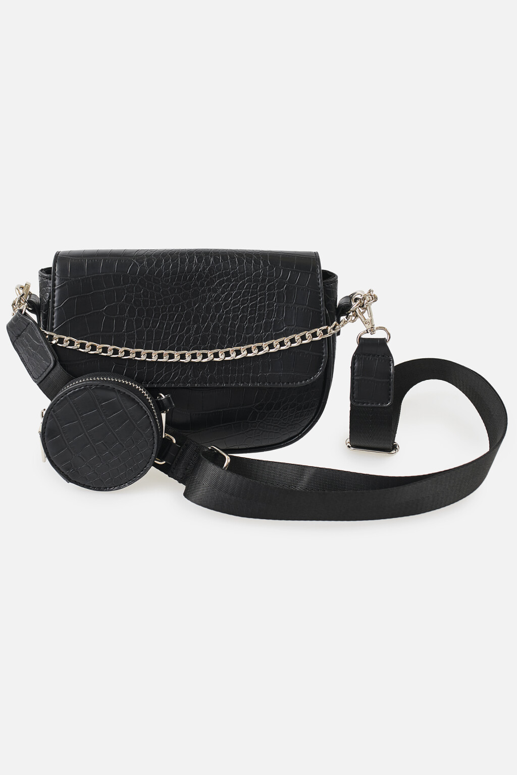 Сумка кросс-боди с кошельком - цвет черный - 3