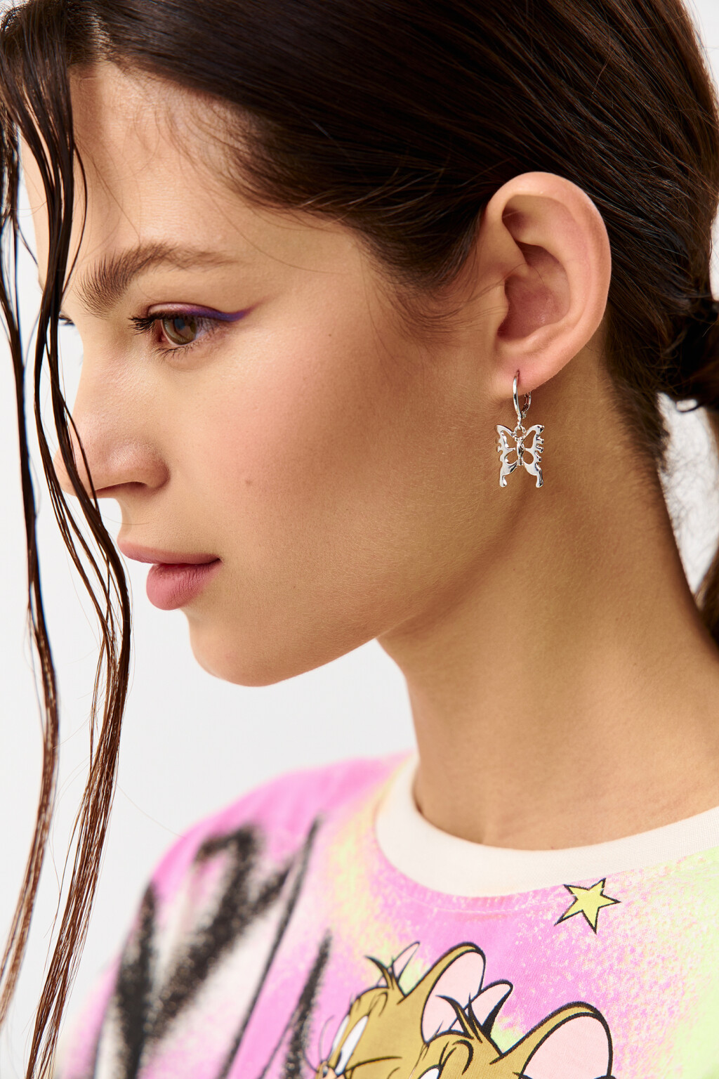 серьги женские в наборе - цвет серый - 2