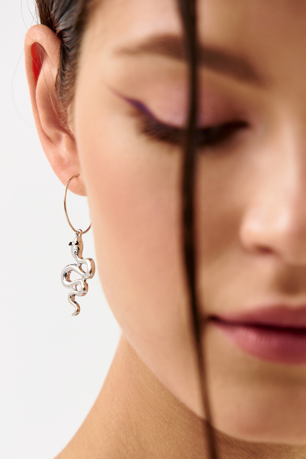 серьги женские в наборе - цвет серый - 4