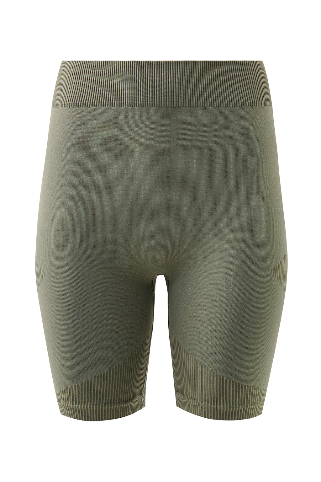 Шорты-велосипедки с узором в рубчик - цвет зеленый - 7