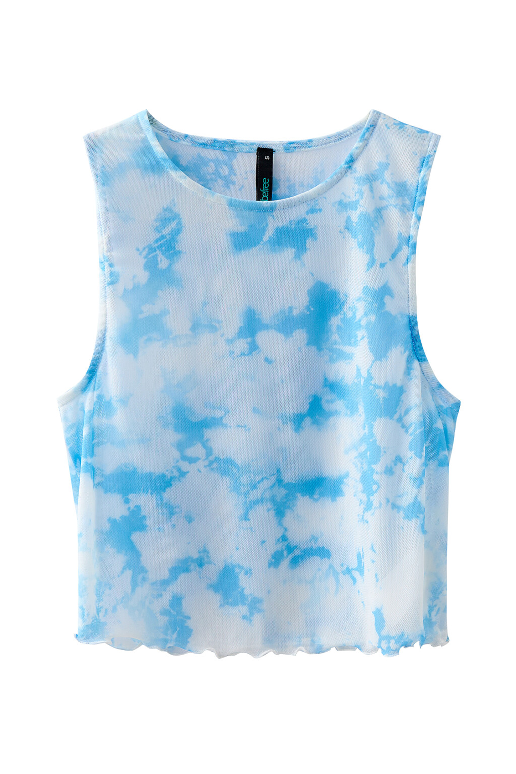 блузка-топ из прозрачной сетки - цвет голубой - 7