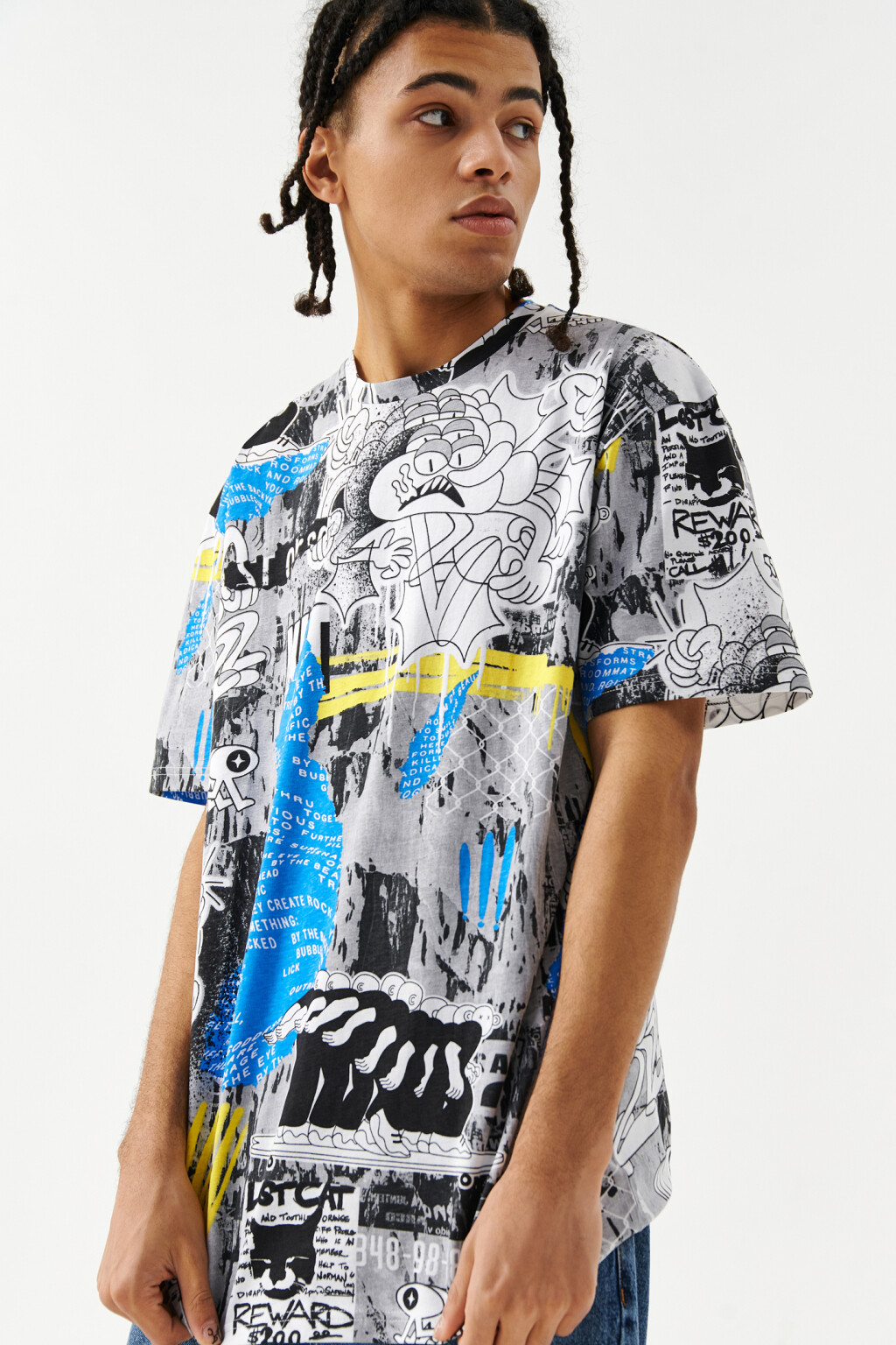 Футболка с суперъярким принтом - цвет белый - 7