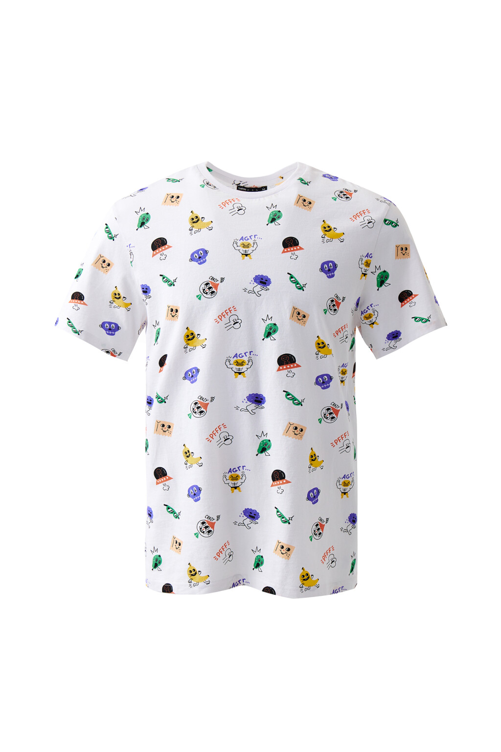 Футболка хлопковая с принтом - цвет белый - 7