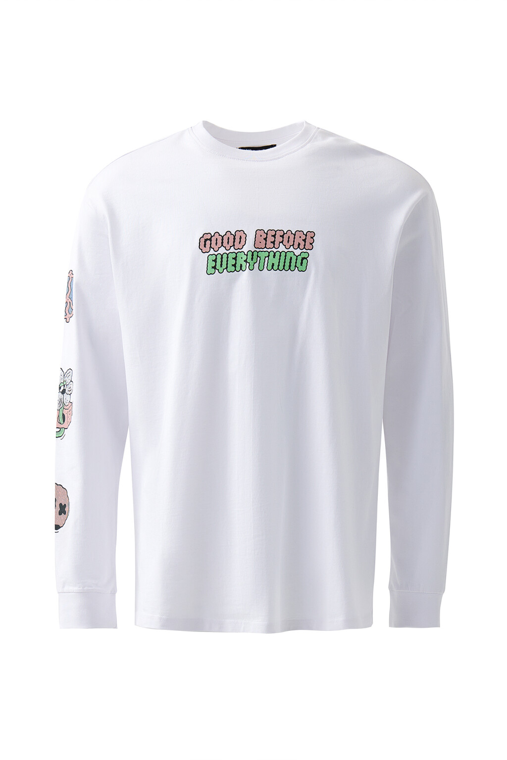 Лонгслив oversize с принтом - цвет белый - 9