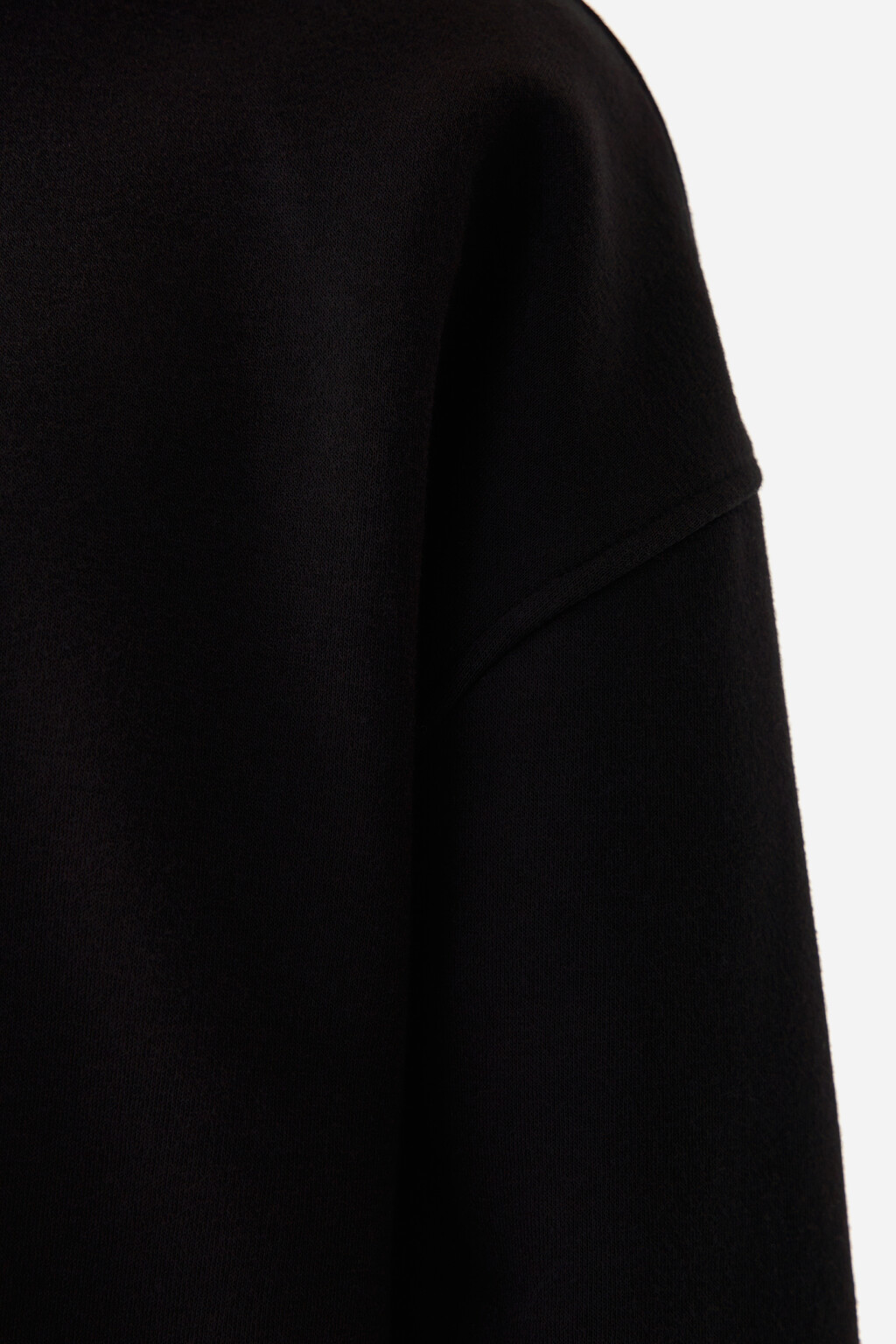 Свитшот с воротником-стойкой на молнии - цвет черный - 6