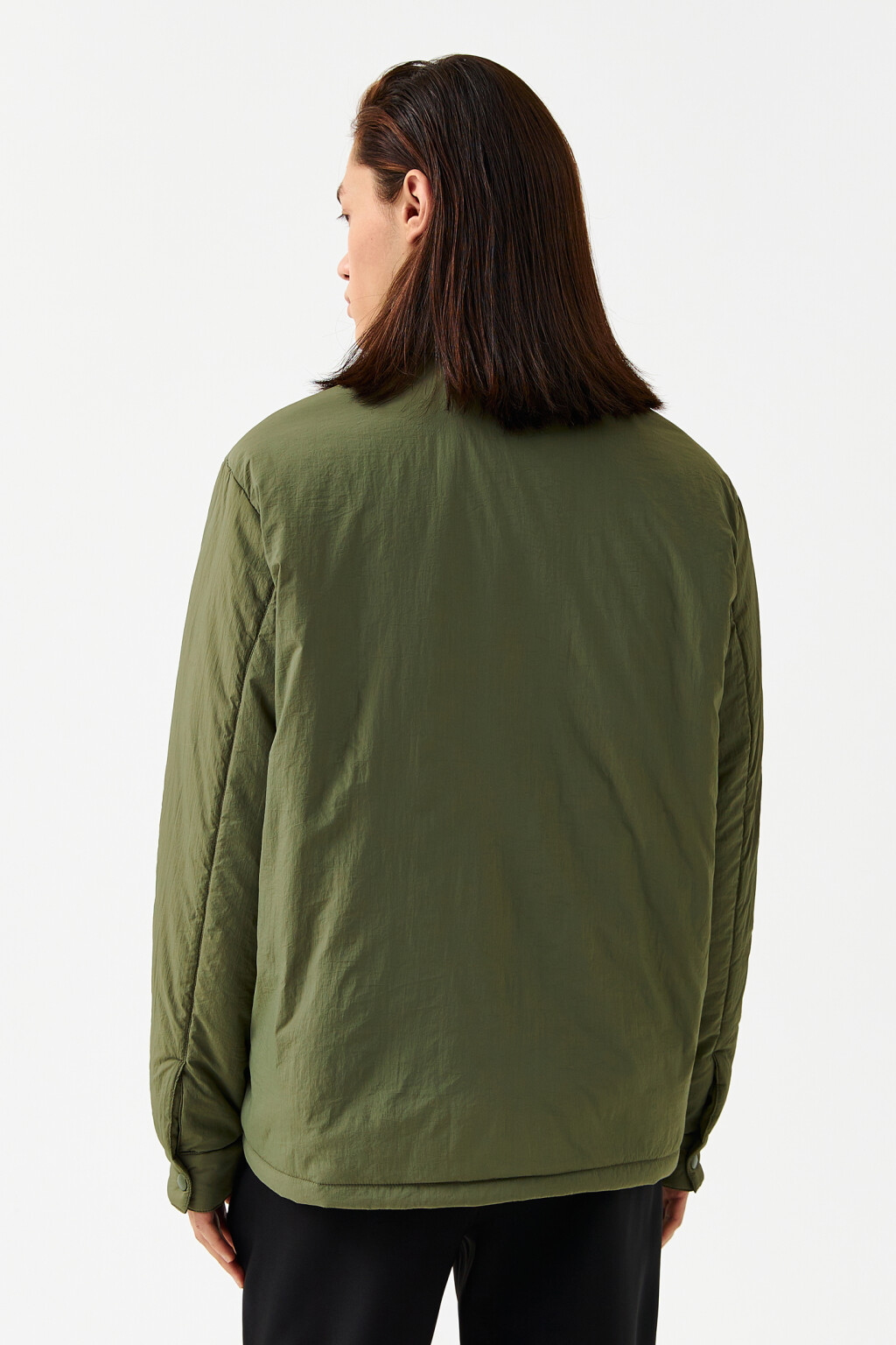 Куртка-рубашка с большими нагрудными карманами - цвет зеленый - 2