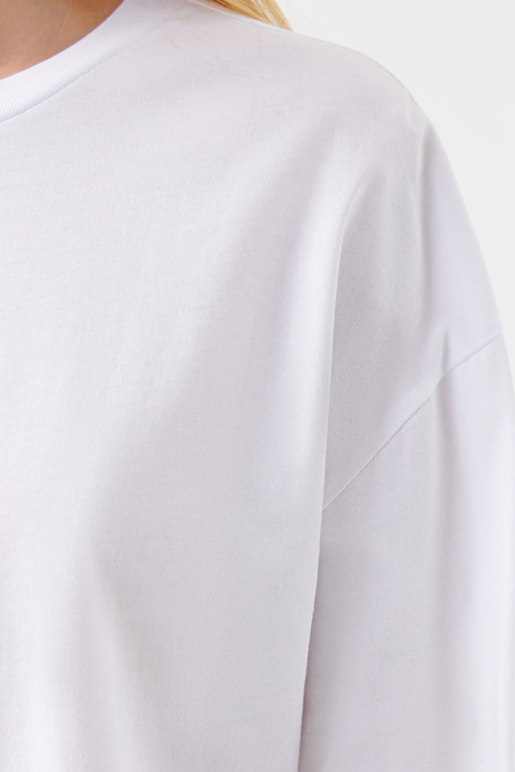 Лонгслив хлопковый в полоску - цвет белый - 6