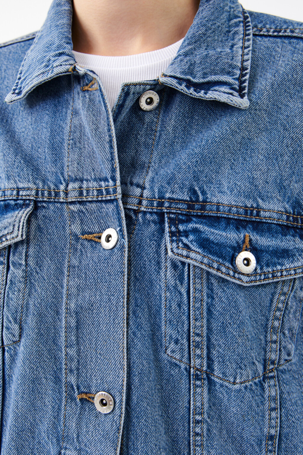 Куртка джинсовая oversize - цвет голубой - 6